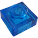 LEGO Transparant Donkerblauw Plaat 1 x 1 (3024 / 28554)
