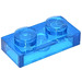 LEGO Transparent Dark Blue Plate 1 x 2 (3023)