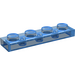 LEGO Transparant Donkerblauw Plaat 1 x 4 (3710)