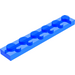 LEGO Blu scuro trasparente Piastra 1 x 6 (3666)