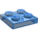 LEGO Transparent Dark Blue Plate 2 x 2 (3022)
