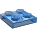 LEGO Transparentes Dunkelblau Platte 2 x 2 (3022 / 94148)