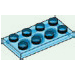 LEGO Transparent Dark Blue Plate 2 x 4 (3020)