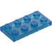 LEGO Transparent Dark Blue Plate 2 x 4 (3020 / 5584)