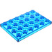 LEGO Bleu foncé transparent assiette 4 x 6 (3032)
