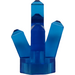 LEGO Transparant Donkerblauw Steen 1 x 1 met 5 punten (28623 / 30385)