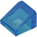 LEGO Bleu Foncé Transparent Pente 1 x 1 (31°) (50746 / 54200)