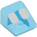 LEGO Bleu foncé transparent Pente 1 x 1 (31°) avec blanc Arrondi Rectangles (35338 / 100162)