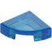LEGO Transparent Dark Blue Tile 1 x 1 Quarter Circle (25269)