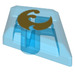 LEGO Transparentes Dunkelblau Fliese 1 x 2 Diamant mit Water Symbol (35649 / 36712)