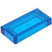 LEGO Bleu foncé transparent Tuile 1 x 2 avec rainure (30070 / 35386)