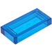 LEGO Transparent Dark Blue Tile 1 x 2 with Groove (3069)