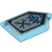 LEGO Transparent Dark Blue Tile 2 x 3 Pentagonal with Mech Master Power Shield (22385 / 24578)