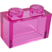 LEGO Transparentes dunkles Rosa Stein 1 x 2 ohne Unterrohr (3065 / 35743)