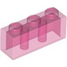 LEGO Transparent Dark Pink Brick 1 x 3 (3622 / 45505)
