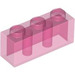 LEGO Transparent Dark Pink Brick 1 x 3 (3622)