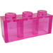 LEGO Transparent Dark Pink Brick 1 x 3 with Horizontal Frosted Line