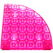 LEGO Transparent Dark Pink Brick 12 x 12 Round Corner with 3 Pegs (47376)