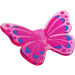 LEGO Rose Foncé Transparent Papillon Ailes avec Magenta et Bleu (33647)