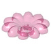 LEGO Transparent Dark Pink Clikit Daisy 2 x 2 with 10 Petals (45455 / 46281)