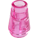 LEGO Transparent Dark Pink Cone 1 x 1 with Top Groove (28701 / 59900)