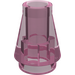 LEGO Transparent Dark Pink Cone 1 x 1 without Top Groove (4589 / 6188)
