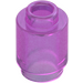 LEGO Transparent Dark Pink Opal Brick 1 x 1 Round with Open Stud (3062)