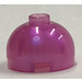 LEGO Transparent Dark Pink Opal Brick 2 x 2 Round with Dome Top (Safety Stud, Axle Holder) (3262 / 30367)