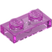 LEGO Transparent Dark Pink Plate 1 x 2 (3023 / 28653)