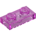 LEGO Transparent Dark Pink Plate 1 x 2 (3023 / 28653)