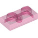 LEGO Transparent Dark Pink Plate 1 x 2 (6225 / 28653)
