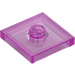LEGO Transparent Dark Pink Plate 2 x 2 with Groove and 1 Center Stud (23893 / 87580)