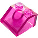 LEGO Transparent Dark Pink Slope 2 x 2 (45°) (3039)