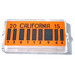 LEGO Transparant Glas for Venster 1 x 2 x 3 met 20 CALIFORNIA 15 Sticker (35287)