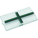 LEGO Transparent Glass for Window 1 x 2 x 3 with Dark Green Window Panes Sticker (35287)