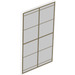 LEGO Transparent Glass for Window 1 x 4 x 6 with Gold Lattice over Frosted White Background (6202)