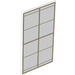 LEGO Transparent Glass for Window 1 x 4 x 6 with Gold Lattice over Frosted White Background (6202 / 35330)