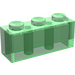 LEGO Transparent Green Brick 1 x 3 (3622 / 45505)