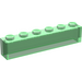LEGO Transparent Green Brick 1 x 6 without Bottom Tubes (3067)
