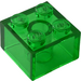 LEGO Transparent Green Brick 2 x 2 (3003)