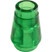 LEGO Transparent Green Cone 1 x 1 with Top Groove (28701 / 64288)