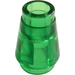 LEGO Transparent Green Cone 1 x 1 with Top Groove (4589)