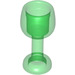 LEGO Transparant Groen Gebogen Glas met Stem (33061)