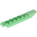LEGO Transparent Green Hinge Plate 1 x 8 with Angled Side Extensions (Round Plate Underneath) (14137 / 30407)