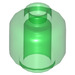 LEGO Transparent Green Minifigure Head (Recessed Solid Stud) (3274 / 3626)
