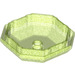 LEGO Transparant Opaal Groen Octagonal Steen Onderzijde  (80337)