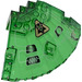 LEGO Transparant Groen Paneel 10 x 10 x 2.3 Kwart Saucer Top met Arachnoid Star Basis Links Kant (30117)