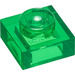 LEGO Transparent Green Plate 1 x 1 (3024)