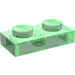 LEGO Transparant Groen Plaat 1 x 2 (3023 / 28653)