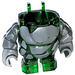 LEGO Transparent Green Rock Monster Body with Dark Stone Gray Pattern and Arms